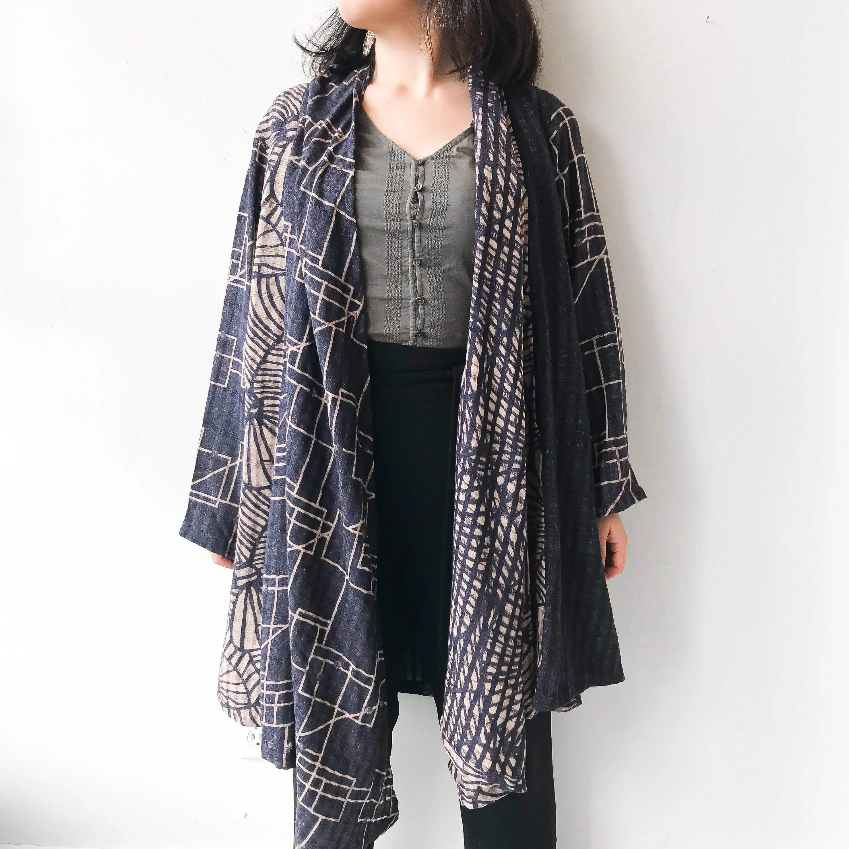Sasaki Gallery | SSK 09A Long Haori - Geometric