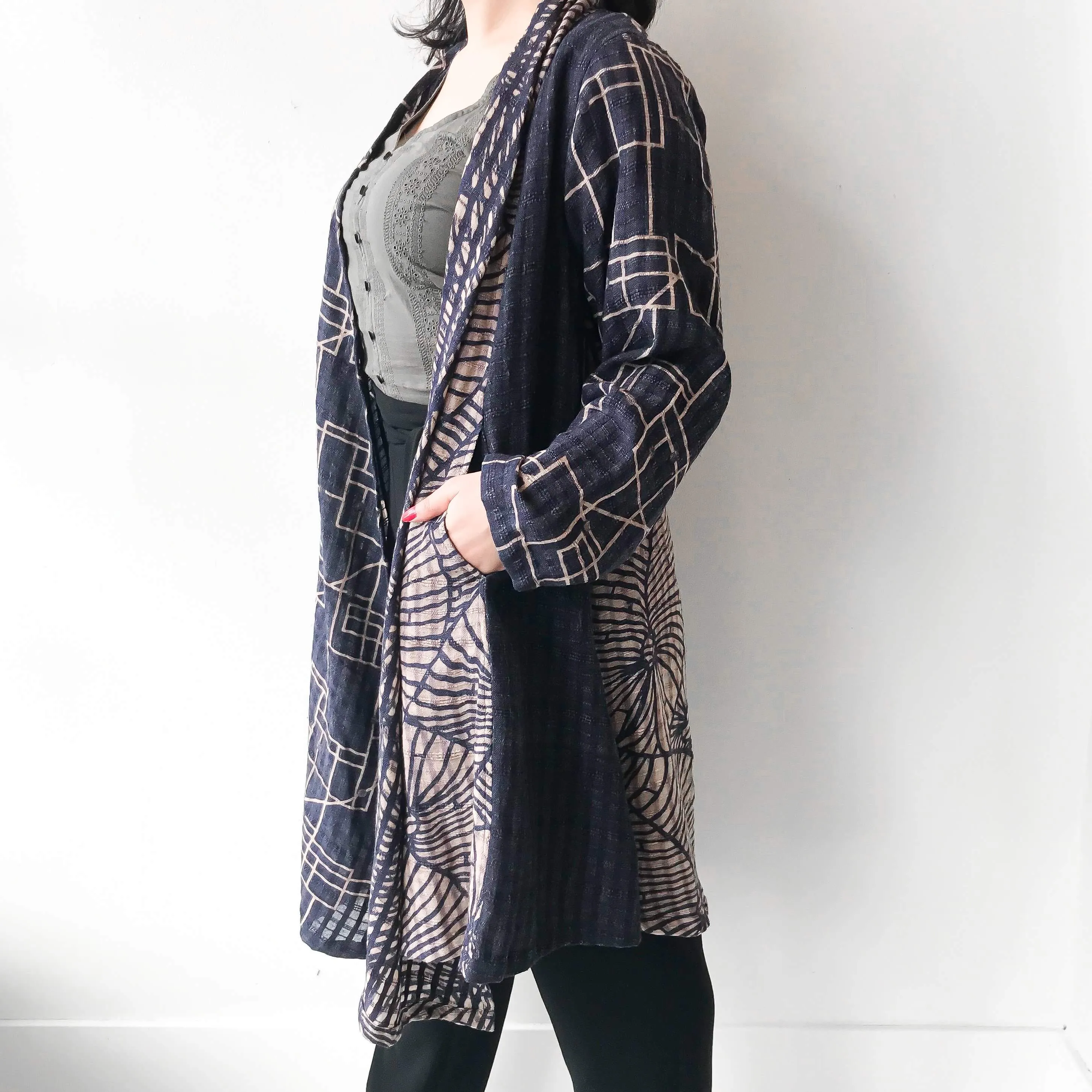 Sasaki Gallery | SSK 09A Long Haori - Geometric
