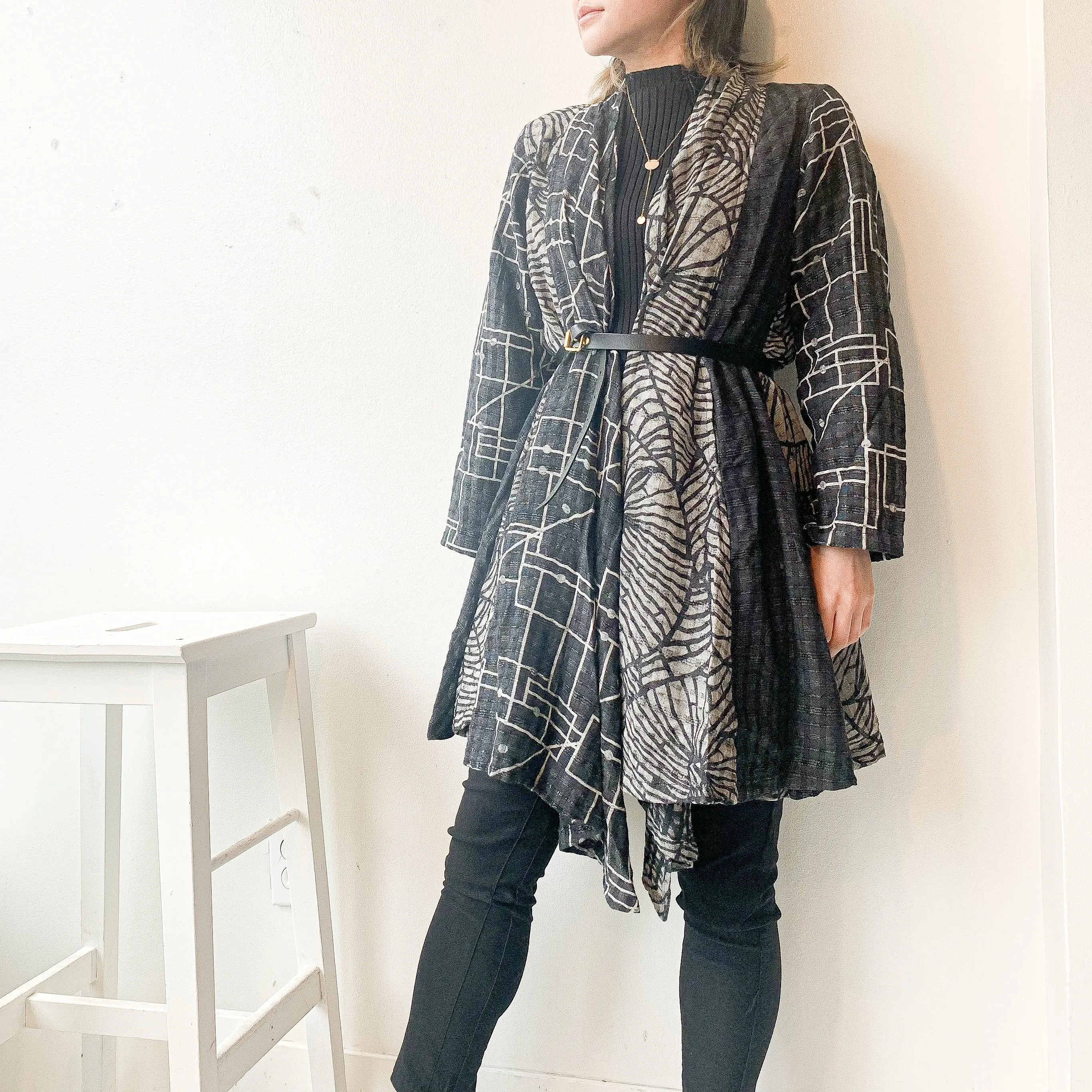 Sasaki Gallery | SSK 09A Long Haori - Geometric