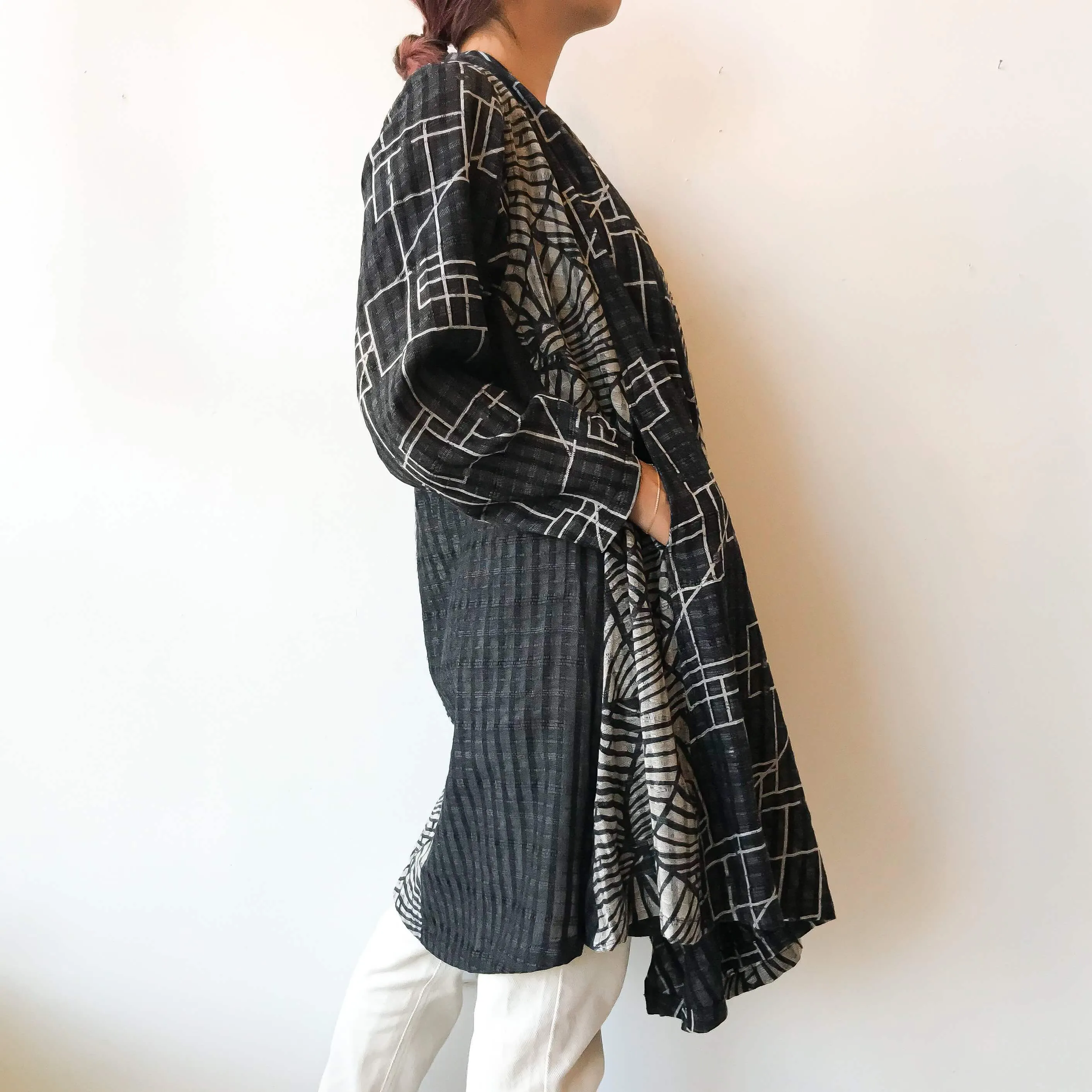 Sasaki Gallery | SSK 09A Long Haori - Geometric