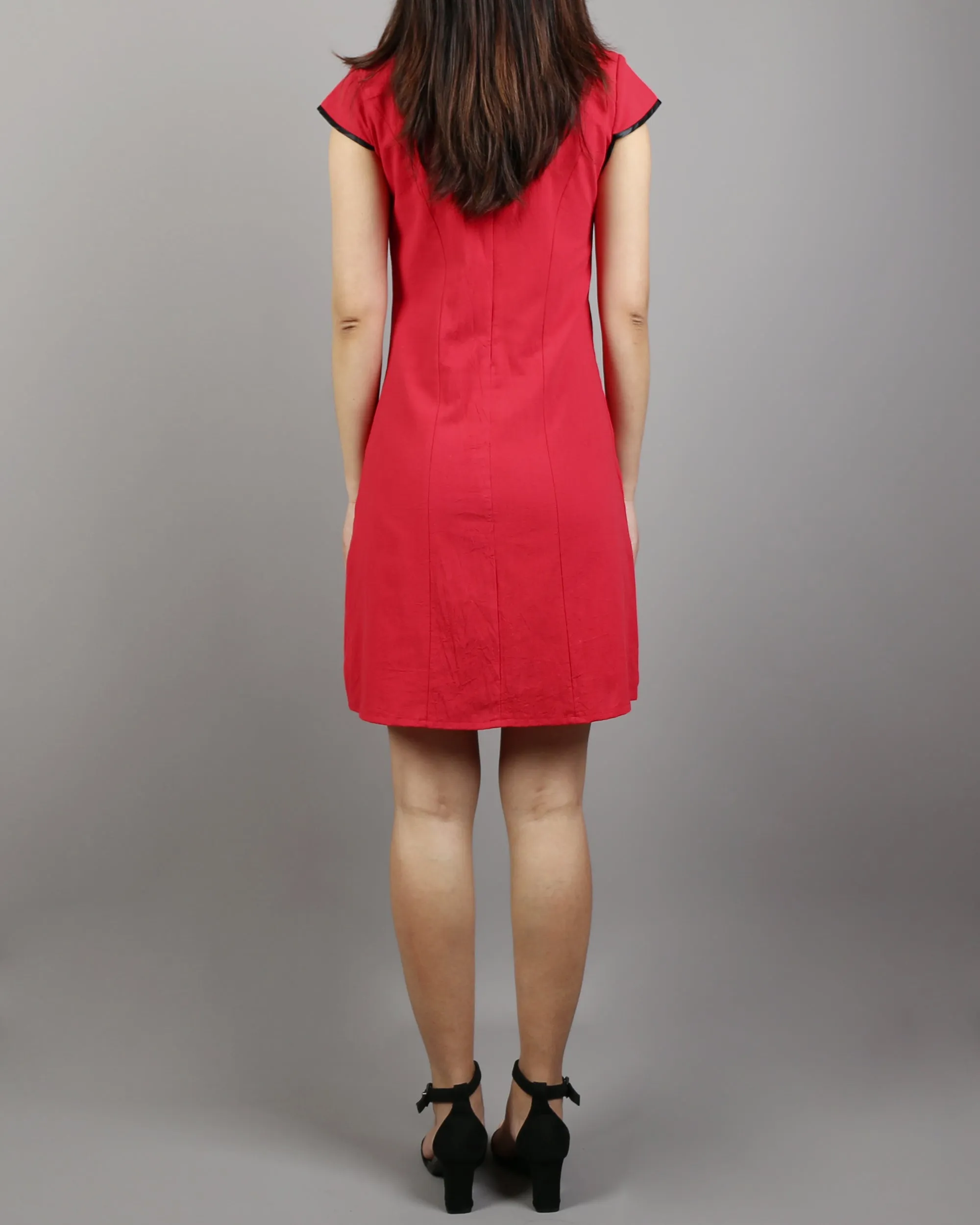 Short sleeve dress, Linen dress, Cheongsam dress, Chinese Vintage dress, Asian style lace dress, Modern Cheongsam, Qipao dress(Q1058)