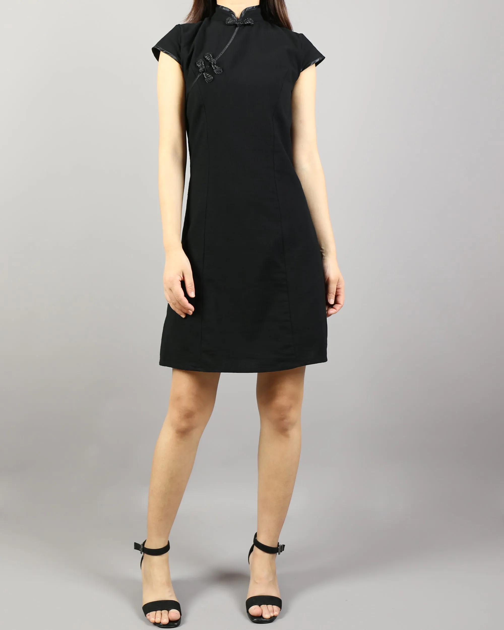 Short sleeve dress, Linen dress, Cheongsam dress, Chinese Vintage dress, Asian style lace dress, Modern Cheongsam, Qipao dress(Q1058)