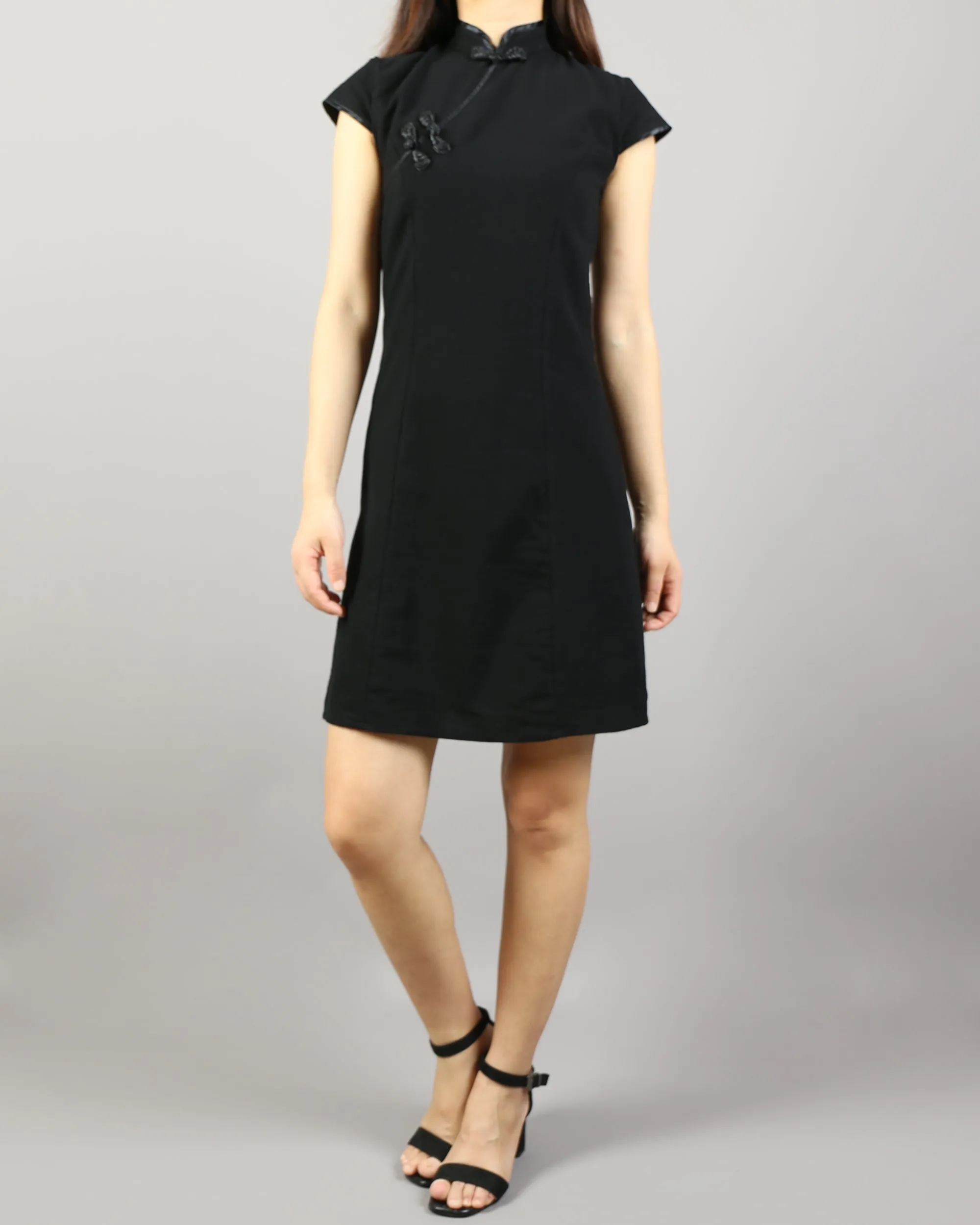 Short sleeve dress, Linen dress, Cheongsam dress, Chinese Vintage dress, Asian style lace dress, Modern Cheongsam, Qipao dress(Q1058)