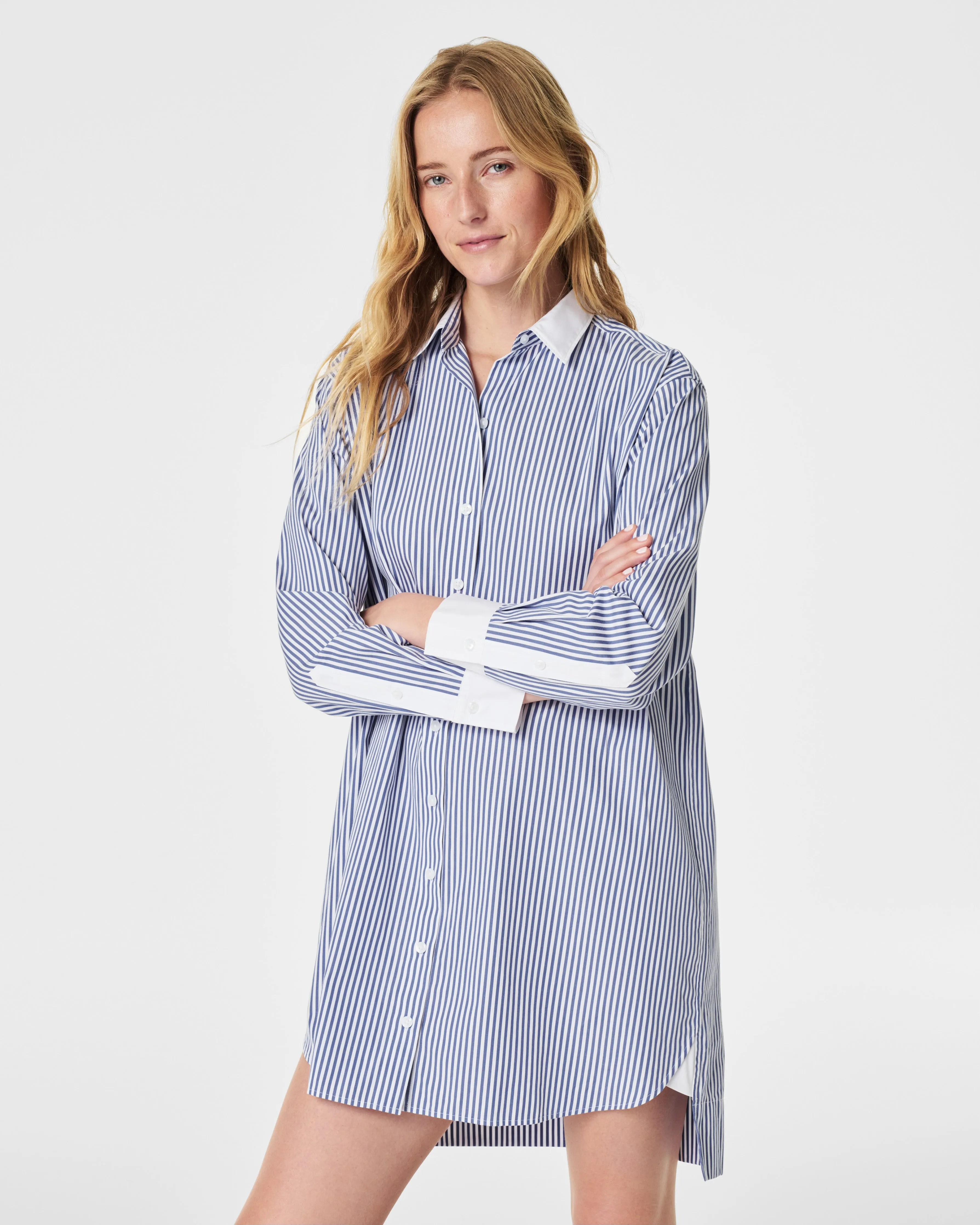 The Best Poplin Striped Shirt Dress