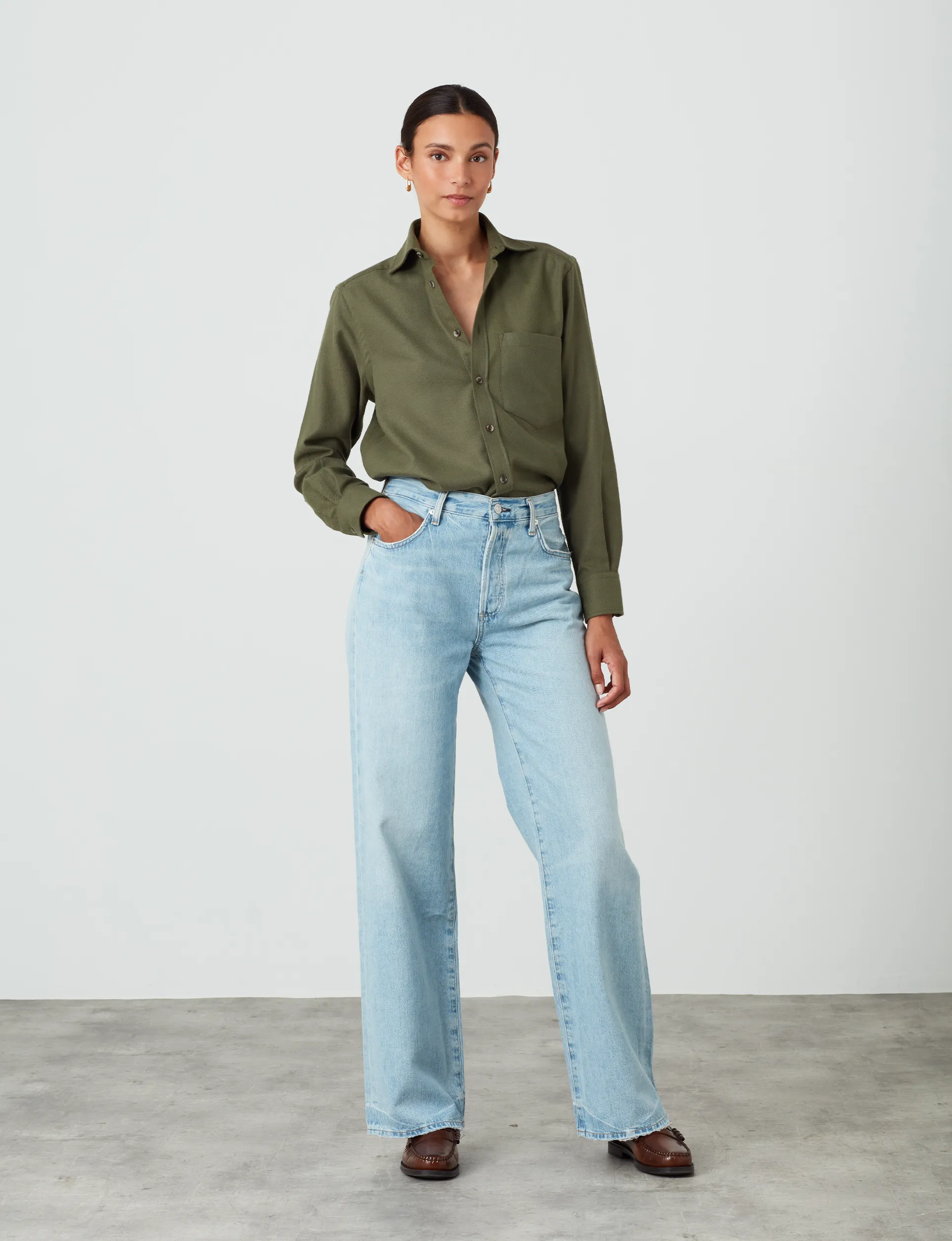 The Boyfriend: Brushed, Olive Green
