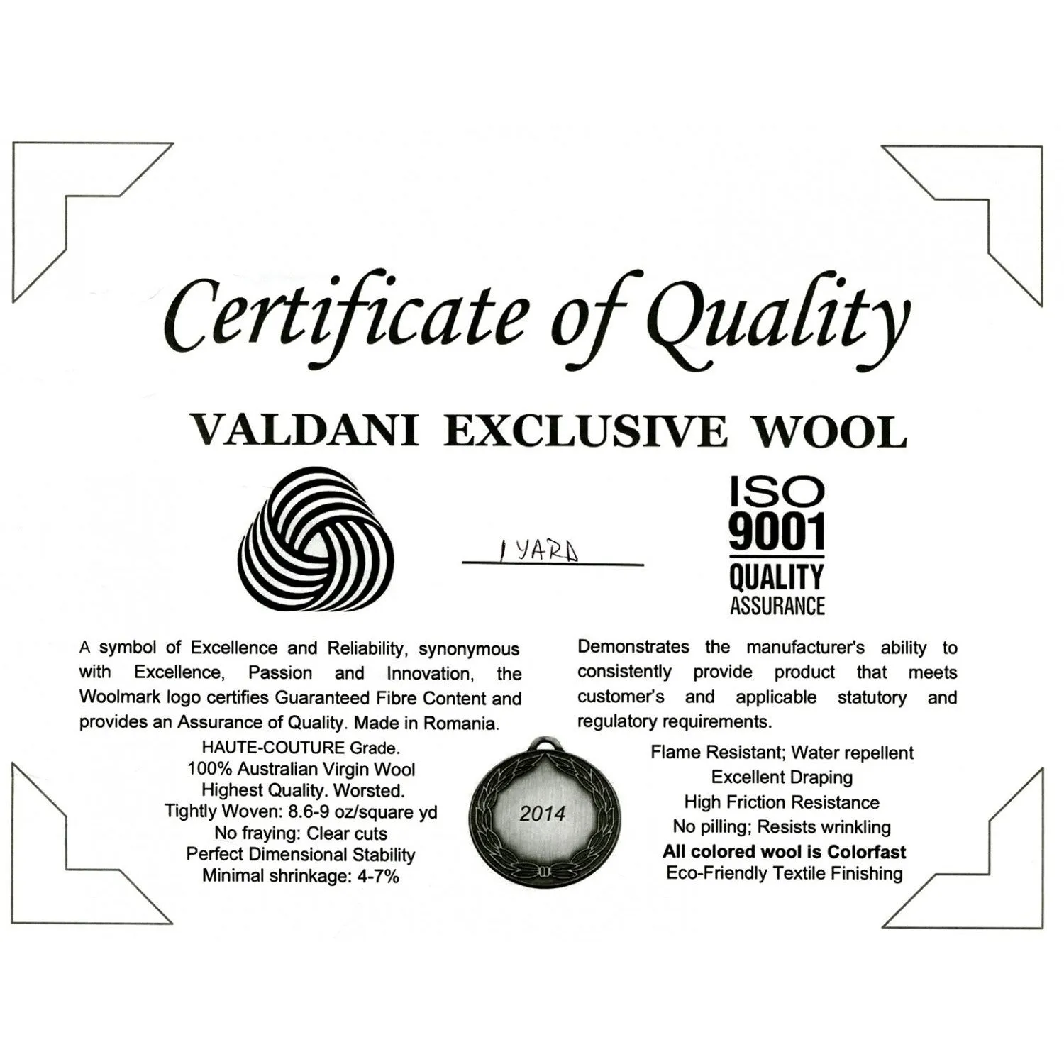 Valdani ~ Black Wool