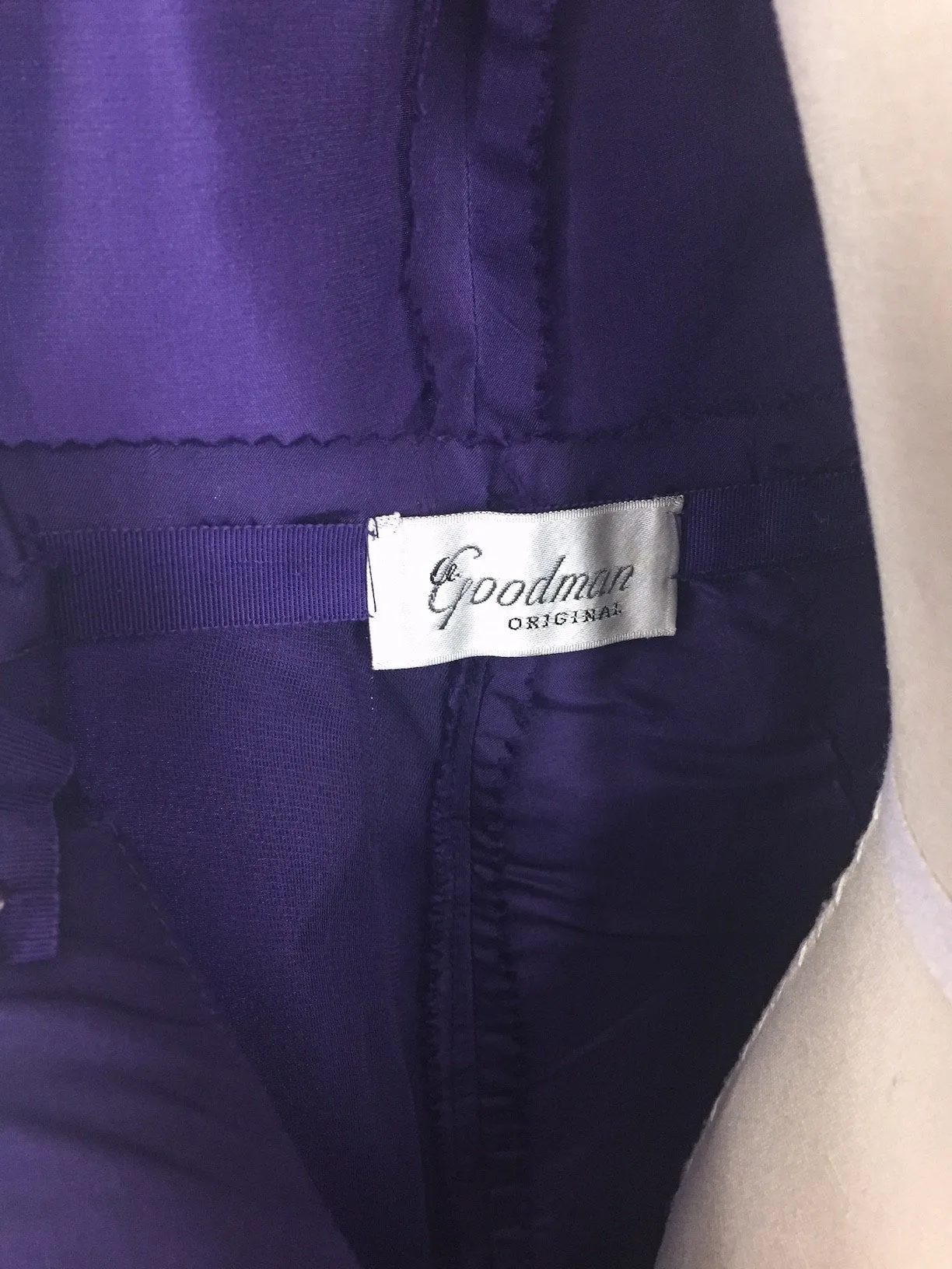 Vintage 1950s Dress / Purple Silk Dress