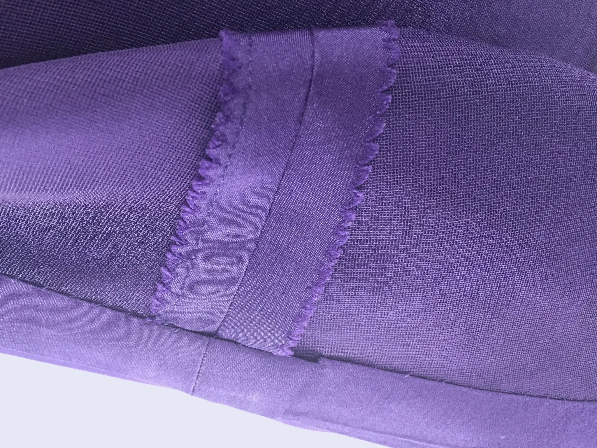 Vintage 1950s Dress / Purple Silk Dress