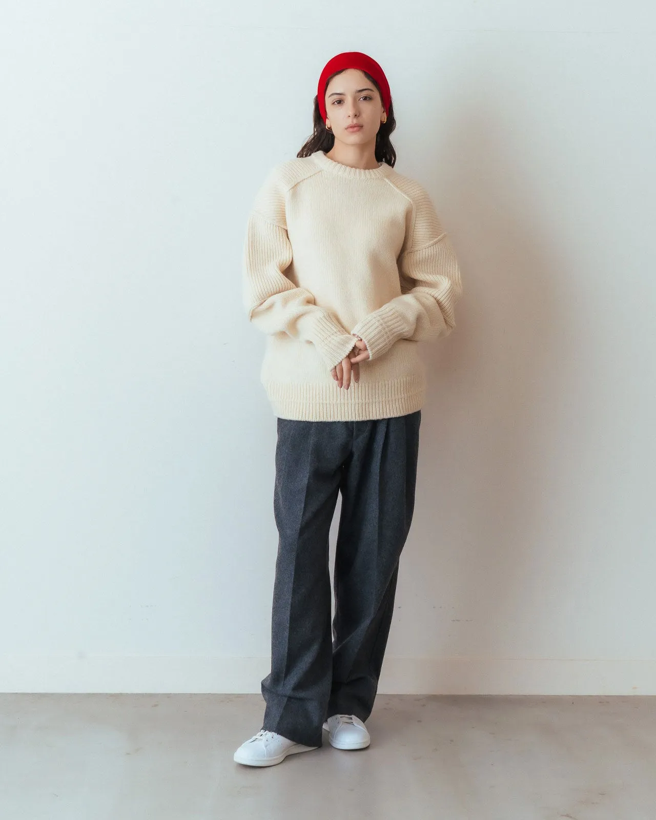 WOOL FLANNEL TOMBOY PANTS